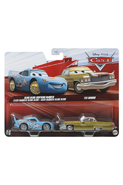 mattel CARS3 SET OF 2 METAL CARS LIGHTNING MCQUEEN BLING BLING AND TEX DINOCO