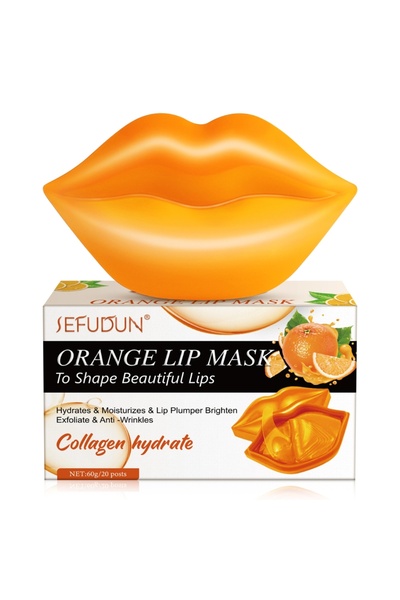 sefudun SEFUFUN Μάσκα χειλιών με κολλαγόνο πορτοκαλιού - 20 επιθέματα