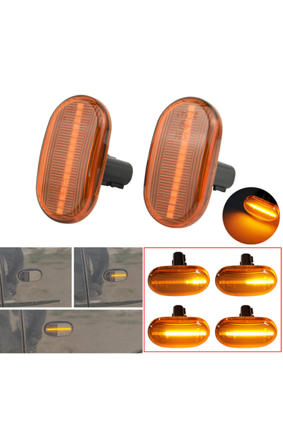 Choice32 زوج عدسات برتقالية فائقة السطوع لسيارة سوزوكي جيميني JB64W وسيرا JB7...