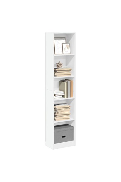 vidaxl Bookcase White 40x24x176 cm Engineered Wood