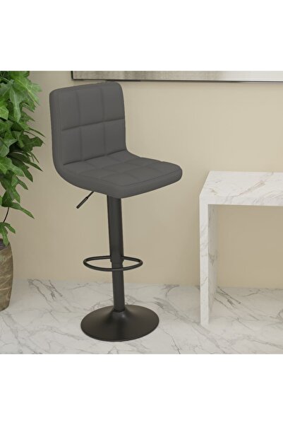 vidaxl Bar Stool Dark Grey Fabric