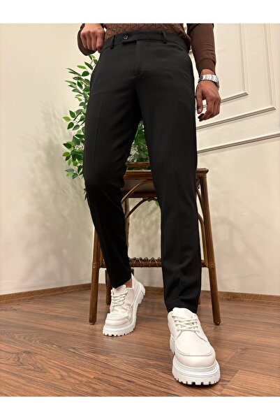 BARMEN STORE DİL DETAYLI KUMAŞ PANTOLON