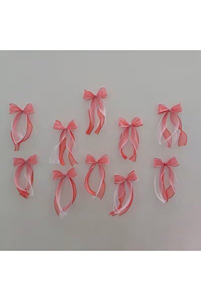 edalle 10 bucăți funde din organza în două culori pentru ziua de naștere, orn...