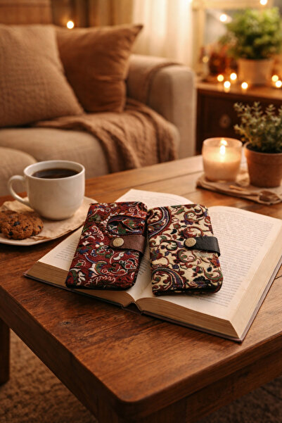 seymenbıçakçılık Set of 2 Patterned Fabric Wallet Card Holders |   Handmade |...