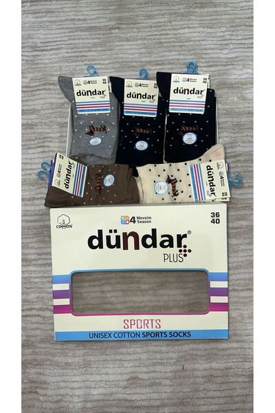 Dündar Ayıcıklı Çorap-5 Adet-4 Mevsim -Dikişsiz- Parfümlü (36-40 Beden )