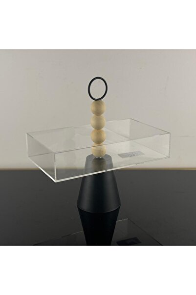 Afaq Acrylic serving dish with a wooden handle