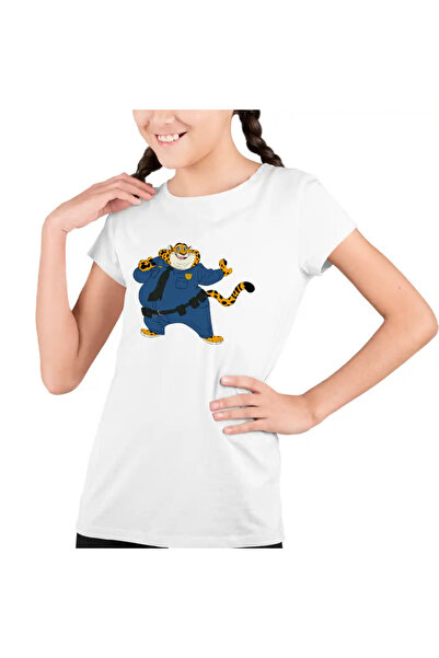 OEM Kids Girls Zootopia Officer Clawhauser Cheetah Cop Police T-Shirt