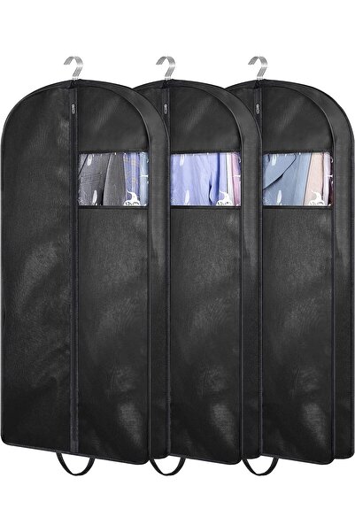 Arabest مجموعة من 3 حقائب بدلات مقاس 43 بوصة لتخزين الملابس في الخزانة، وحماي...