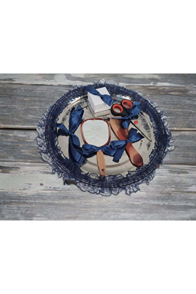 OBSIDION Tavita mot / turta dantela - albastru inchis