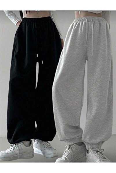 berfmoda ΜΑΥΡΟ ΚΑΙ ΓΚΡΙ ΔΙΠΛΟ ΧΕΙΜΕΡΙΝΟ ΠΑΝΤΕΛΟΝΙ ΜΕ ΕΛΑΣΤΙΚΗ ΕΣΩΤΕΡΙΚΗ ΕΠΕΝΔ...