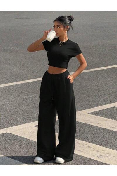 berfmoda KIŞLIK İÇİ PAMUKLU BOL PAÇA EŞOFMAN ALTI YENİ SEZON