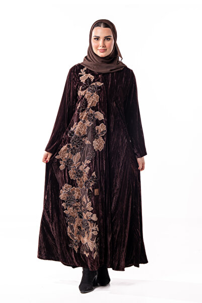 Hasnaa Abaya Salaf winter abaya in brown