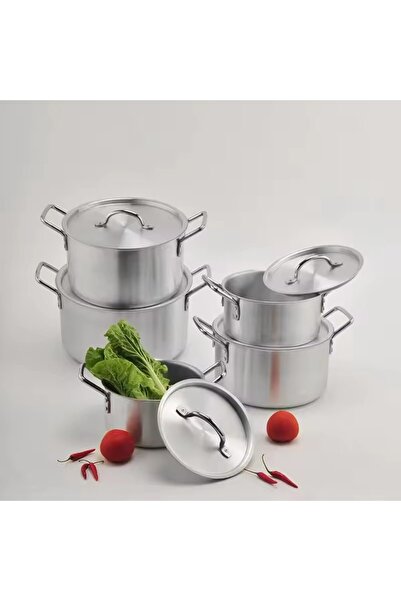 BSMBIOO Exquisite and Thick Home Cooking Aluminum Pot Five Piece Set