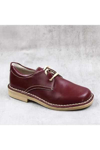 tino Pantofi unisex , pentru copii , din piele naturala 853-BORDO/1