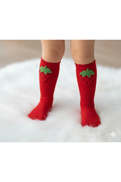 BİGÜMEX Детски чорапи с плодов принт до коляното, 3 чифта, 1-5 години