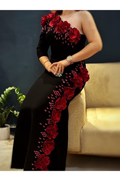 alweshah alahmar rose dress
