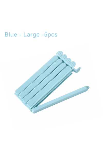 choice2 5pcs-blue-Large 5/10/20Pcs Portable Kitchen Storage Food Snack Seal S...