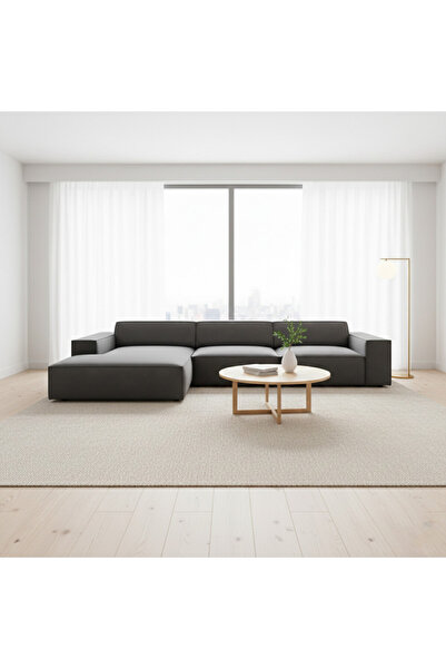 Palma homez أريكة فاخرة على شكل حرف L من مجموعة فيوجن - مخمل - 280×166×85 سم ...