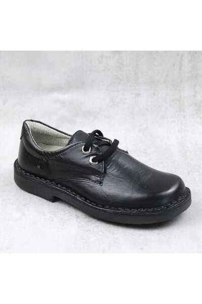 tino Pantofi unisex , pentru copii , din piele naturala 853-NEGRU/B