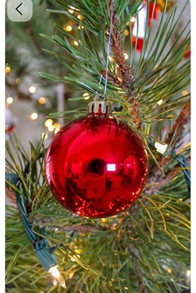 OEM Set 8 globuri rosii pentru brad – Decor elegant de Craciun, finisaj festiv