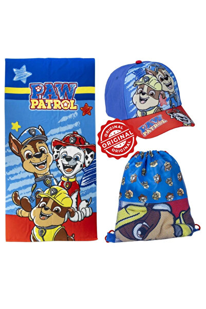 PAW PATROL Set pentru copii: prosop, geantă de sală și șapcă