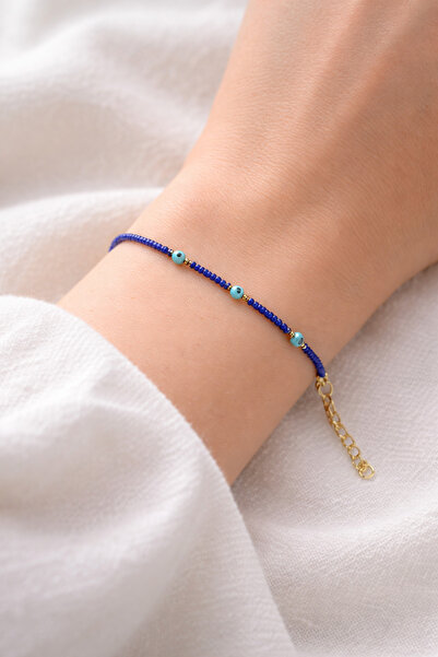 Karma Nazar Detailled Fine Blue Bracelet