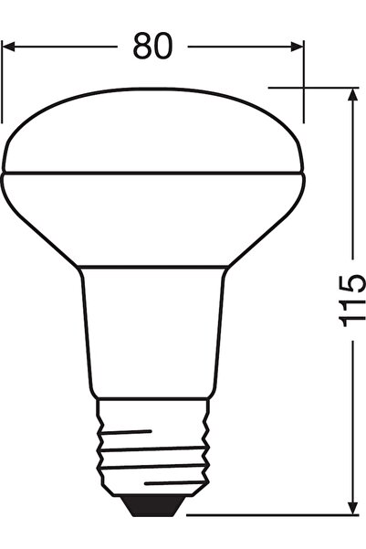 Osram Led Reflector 63 Clear 5.9W/E27 Dimmable Warm Parathom