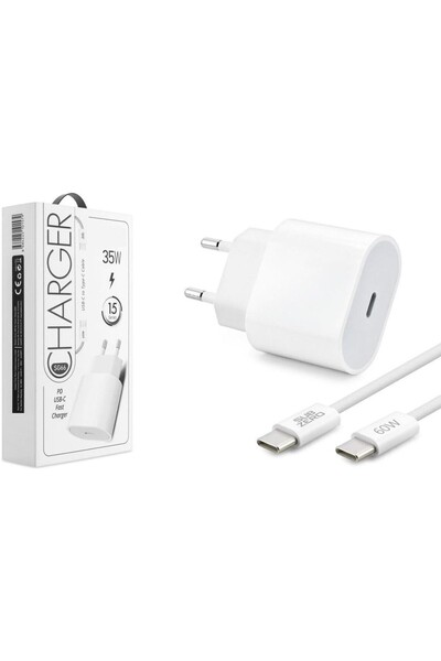 AyrStore İphone 15/15Plus/15Pro Max SG66 35W Pd Type-C to Type-C Şarj Seti Ka...