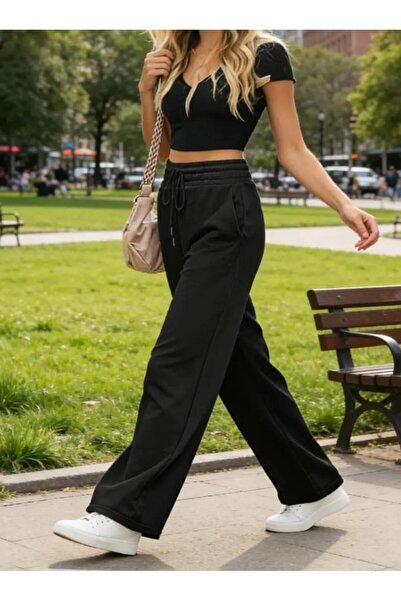 berfmoda KIŞLIK İÇİ PAMUKLU BOL PAÇA EŞOFMAN ALTI YENİ SEZON