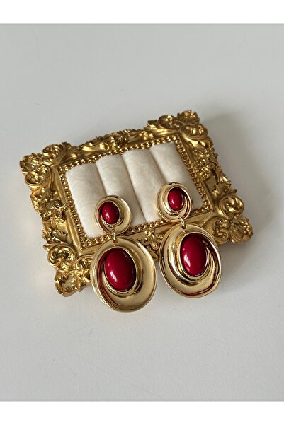 Charmist Steel Burgundy Asley Earrings