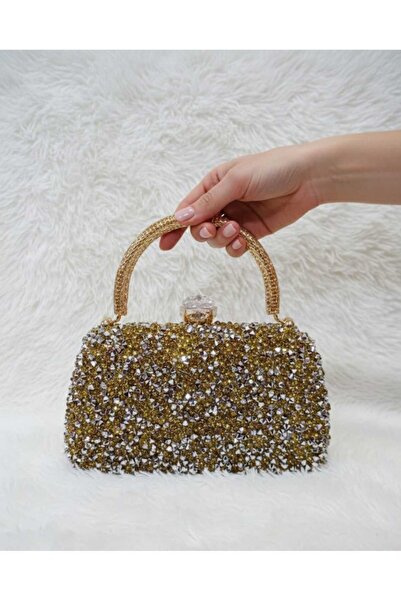 VARLIK AYAKKABI ÇANTA New Season Stone-Embellished Hand-Holding Shoulder Stra...