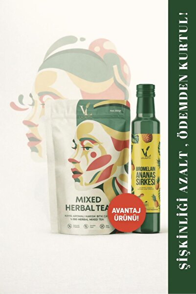 LALAVITA KAYSI AROMALI DETOX BİTKİ ÇAYI-BROMELAİN ANANAS SİRKESİ