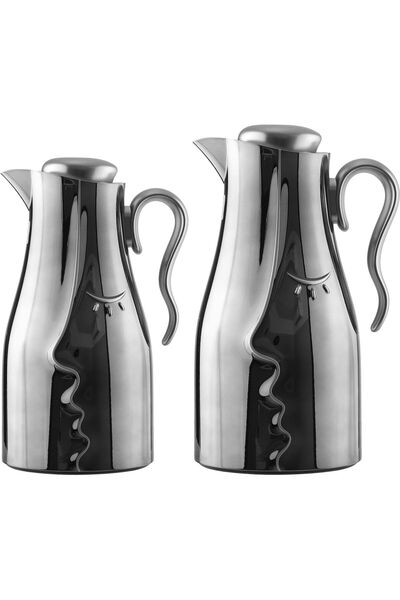 AZOZ MERCHLY Hawaa Thermos Set, 0.7/1 Liter, 2 Pieces, Inner Glass Case, Oute...