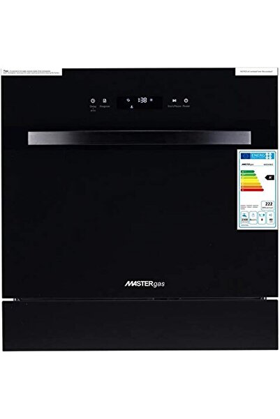 Master Gas غسالة أطباق ماستر غاز ذات رفّين وشاشة رقمية و7 برامج غسيل - أسود -...