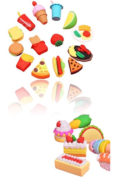 Sweet seven Food Erasers - Set of 30
