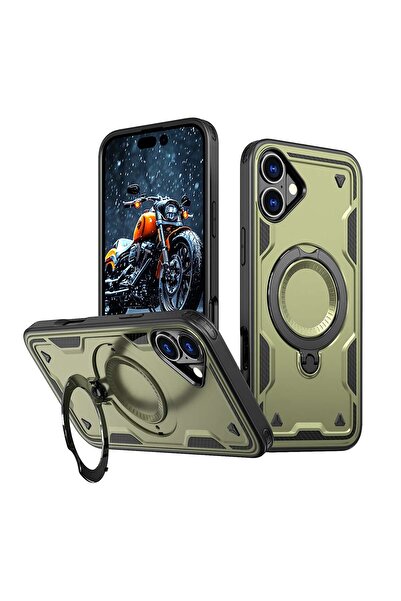 OEM Carcasă Hybrid Armor MagSafe pentru iPhone 16 Plus - Verde