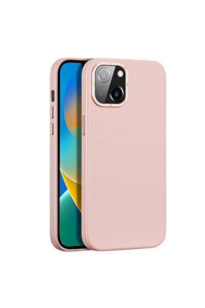 Dux Ducis Husă din piele DuxDucis pentru iPhone 14 Plus, MagSafe, roz