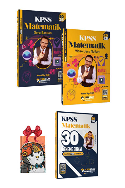 Yediiklim Yayınları 2026 KPSS Atölye Serisi Genel Yetenek Matematik Video Çöz...