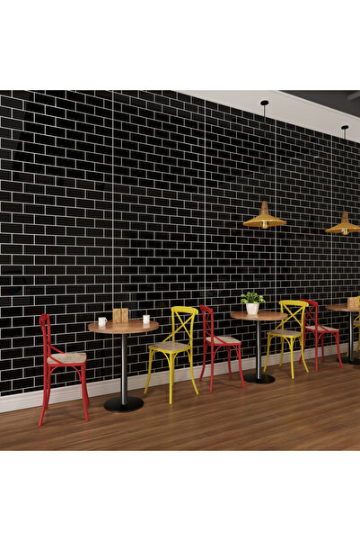 Bigpoint رقائق لاصقة لتغطية الأسطح 60×30 سم سوداء 6 عبوات × 12 حزمة