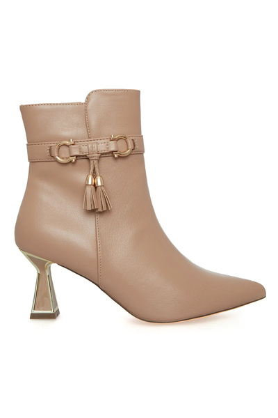 MENBUR Nude Ankle Boots Low Heel Hourglass Comfortable Raymi