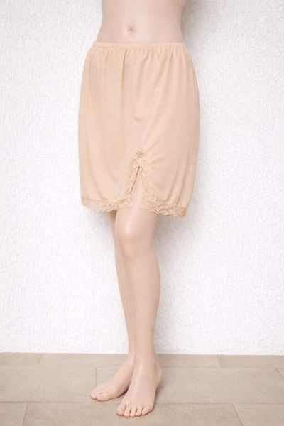 belpa Jupon alb cu fantă Căptușeală pentru fustă, căptușeală Jipon lungă