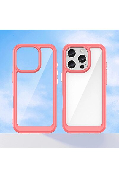 OEM Carcasă roșie pentru iPhone 16 Pro Max cu protecție hibridă