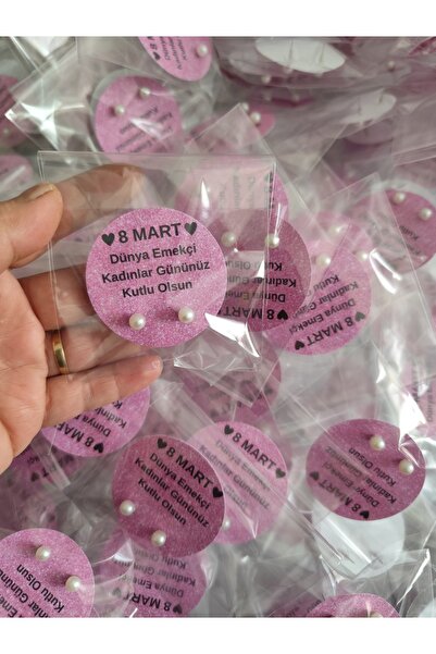 HediyelikAVM 8 mart dünya kadınlar günü hediyesi 1 adet küpe