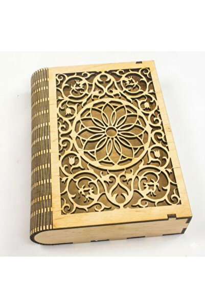 Model Lazer Kesim صندوق كتب خشبي