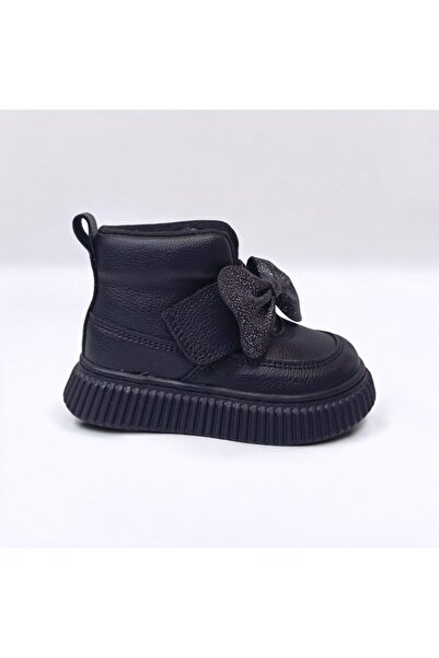 PATİK BEBE Girls' Comfortable and Wide-Footed Style Baby Boots with a Bow, In...