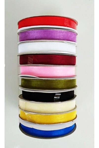 DUCK HOBY 10 Pieces of Different Color Organized Ribbons Tulle Ribbons 1 cm W...