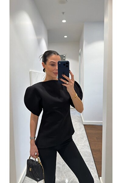 Haticepalas Μπλούζα με σχέδιο μανίκια μπαλόνι