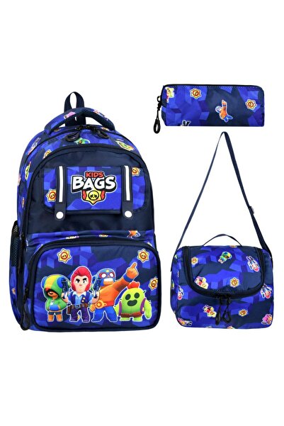 Baginn Primary School Bag Kids Bag Set of 3 42*30 cm Lunch Box Pencil Case Or...