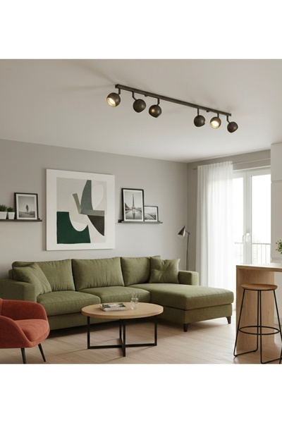 demet habek mylights GU10 Hareketli Başlıklı LED Spot Tavan Avize 150 cm Gri ...