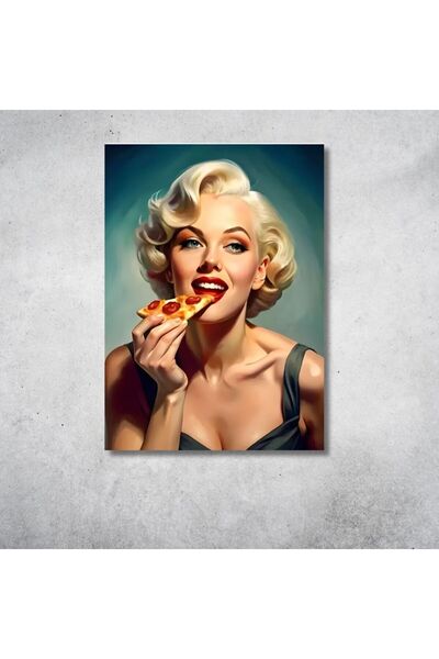 gifttime Ρετρό αφίσα πίτσας με την Μαρίλιν Μονρό - Διακόσμηση τοίχου 20x28 εκ.